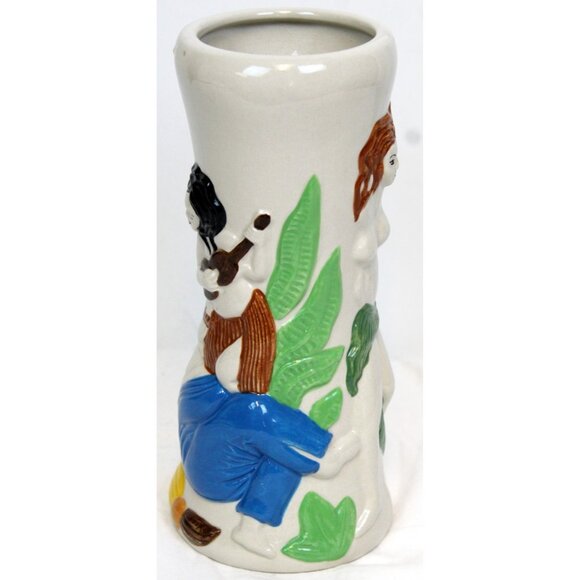 2015 trader Vic's Fog Cutter Tiki Mug Vase Ceramic Hula Girls Classic Fine Rum - Picture 2 of 9